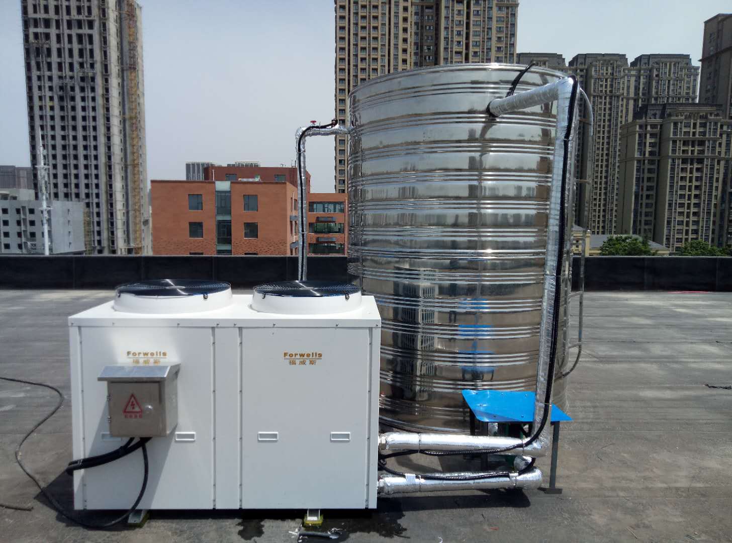河南學(xué)校用空氣能熱水器，四季恒溫